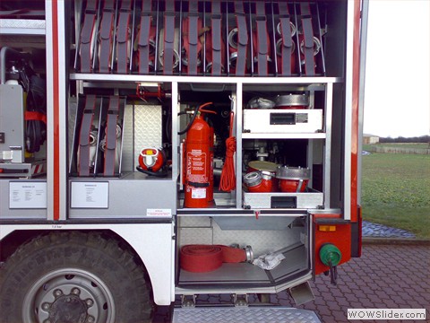 Technik im Feuerwehrauto