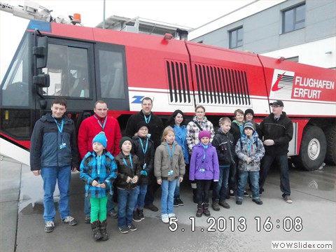 Jugendfeuerwehr am Airport Erfurt 2013